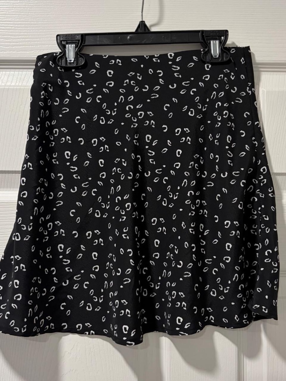 Good Luck Gem Black & White Printed Mini Skirt